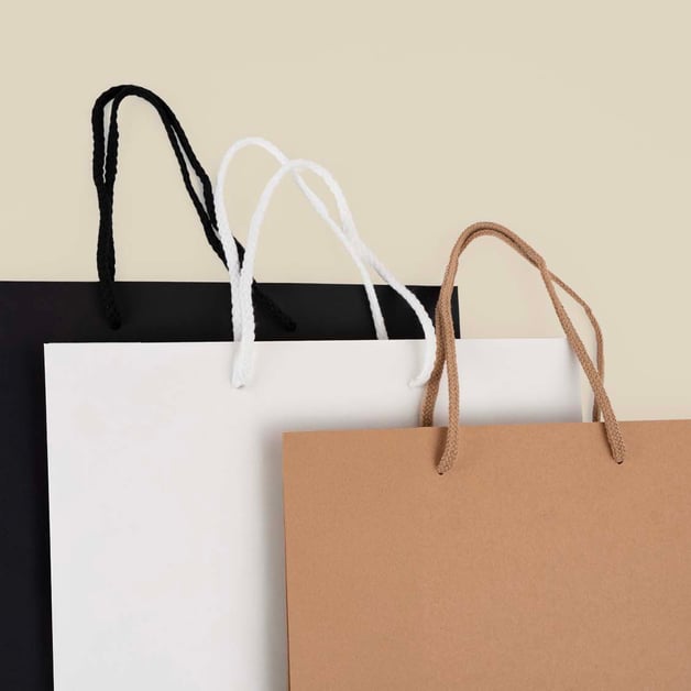 Luxe papieren tassen draaikoord