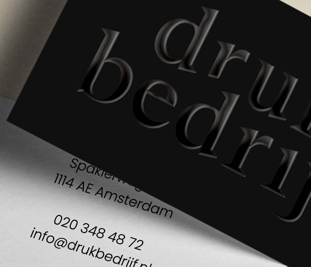 reliëfdruk visitekaartjes