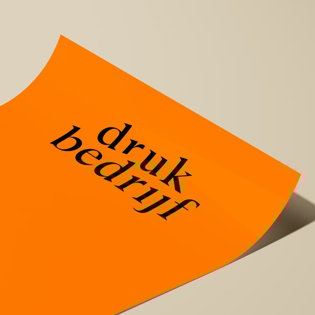 Neon poster oranje drukken