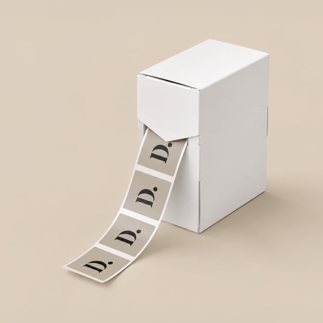 stickers op rol met dispenser