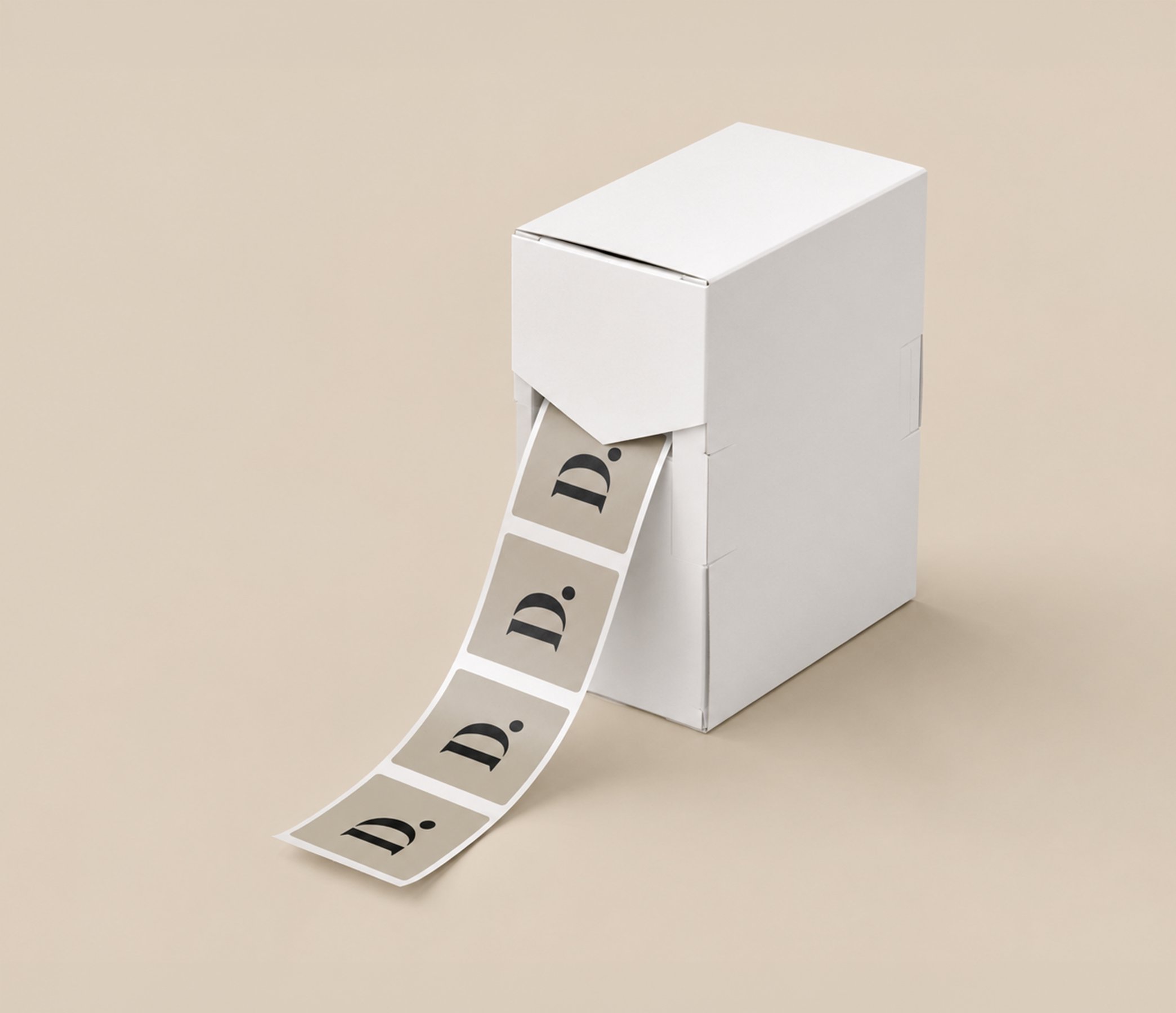 stickers op rol met dispenser