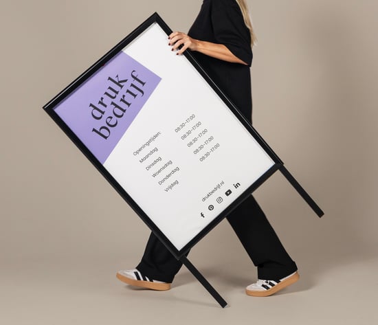 Full color poster voor stoepbord en buitenreclame