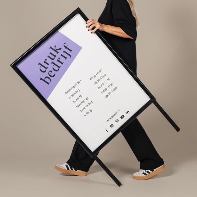 Full color poster voor stoepbord en buitenreclame