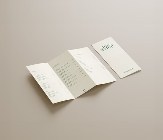 eco menukaart ontwerpen