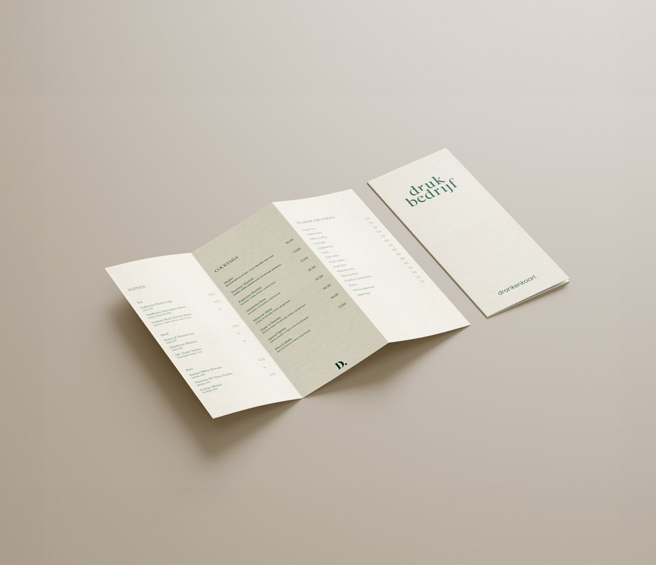 eco menukaart ontwerpen