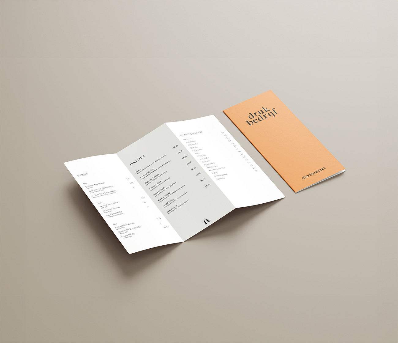 Menukaarten bedrukken