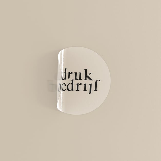 Ronde transparante stickers drukken