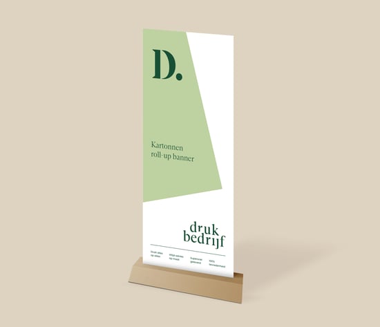 Kartonnen roll-up banner