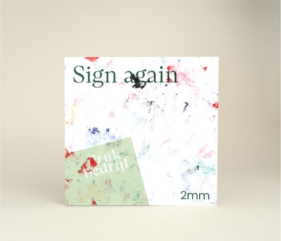 Sign again plaatmateriaal