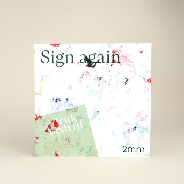 Sign again plaatmateriaal