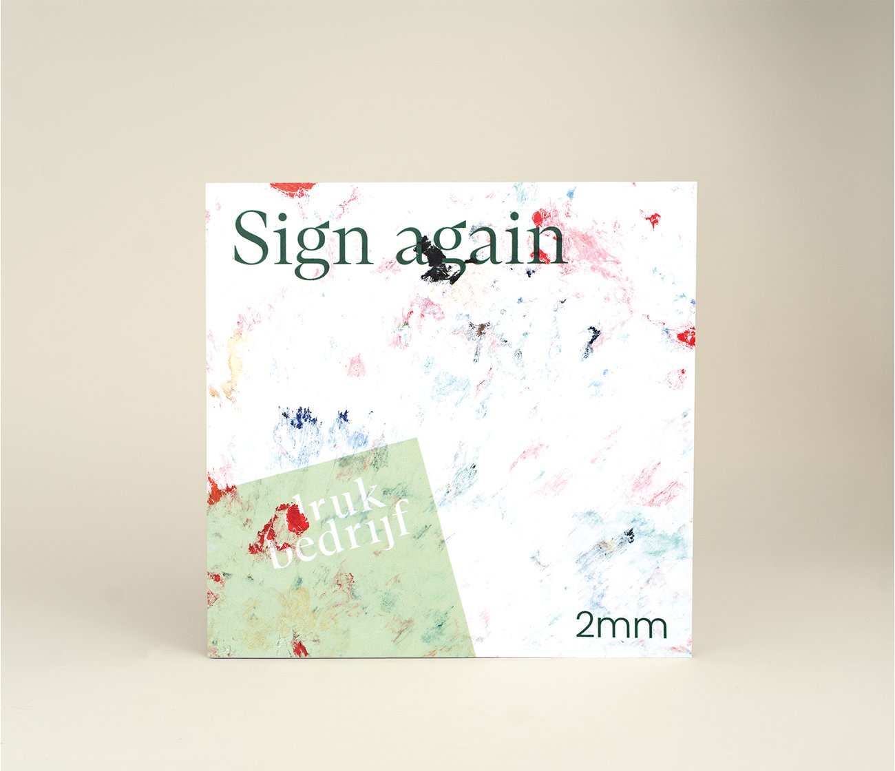 Sign again plaatmateriaal