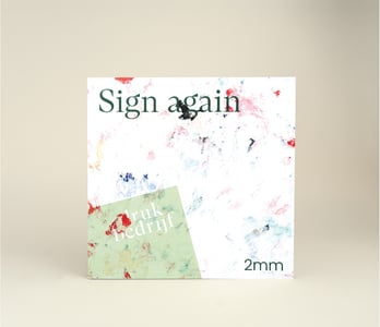 Sign again plaatmateriaal