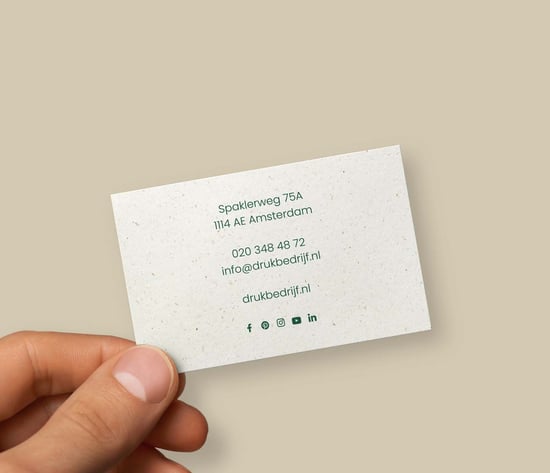 Bedrukte visitekaartjes groeipapier