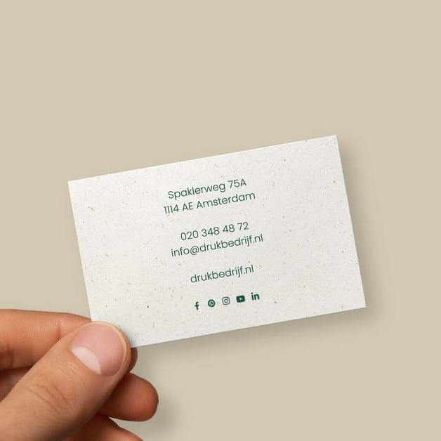 Bedrukte visitekaartjes groeipapier