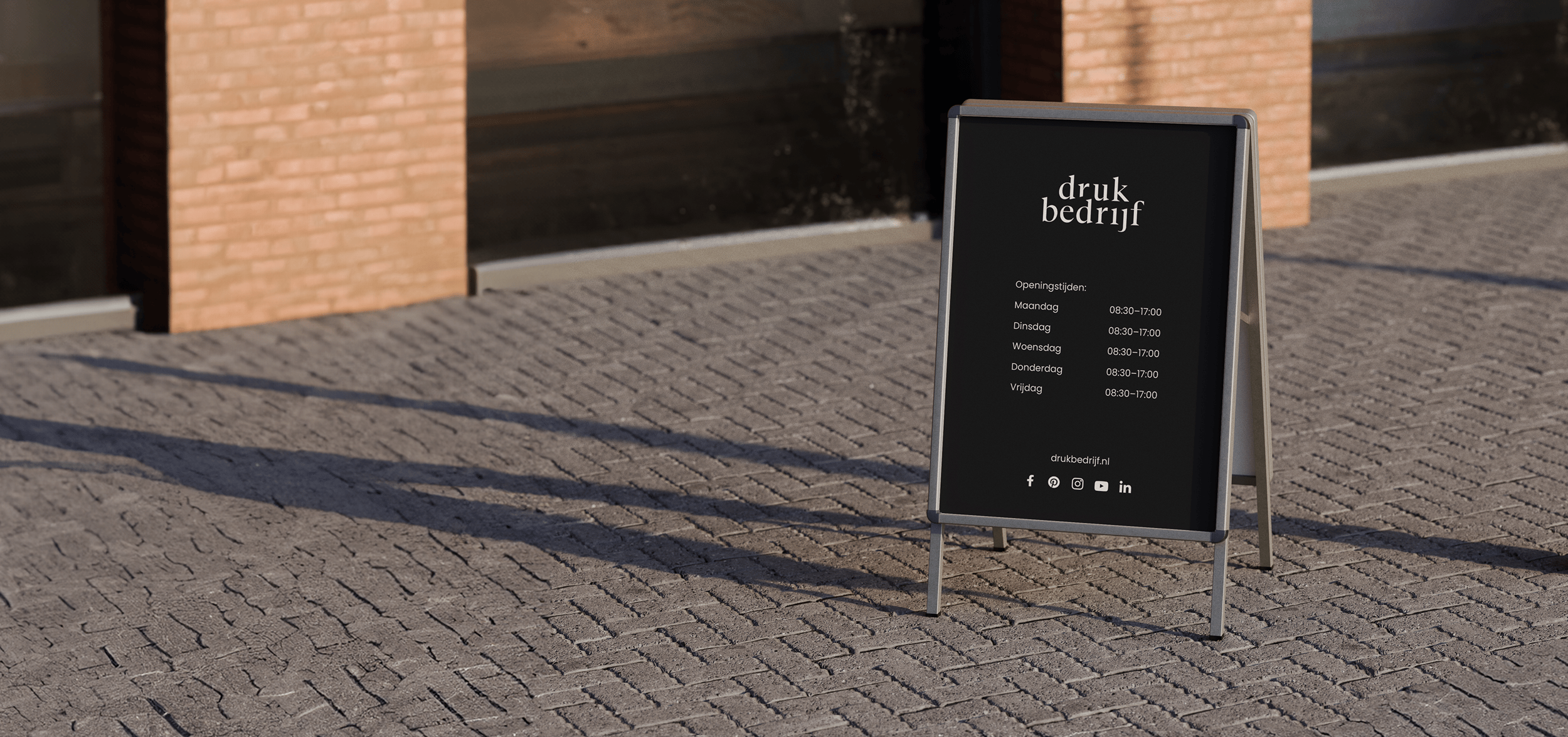 stoepbord bedrukken met handige informatie