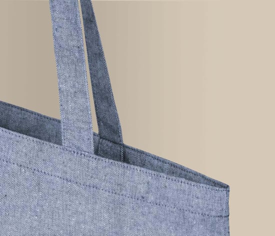 Gerecyclede canvas tas blauw