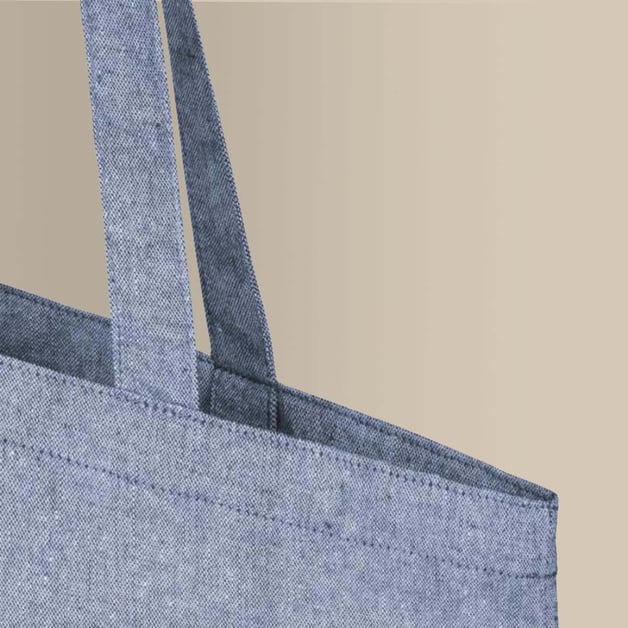 Gerecyclede canvas tas blauw