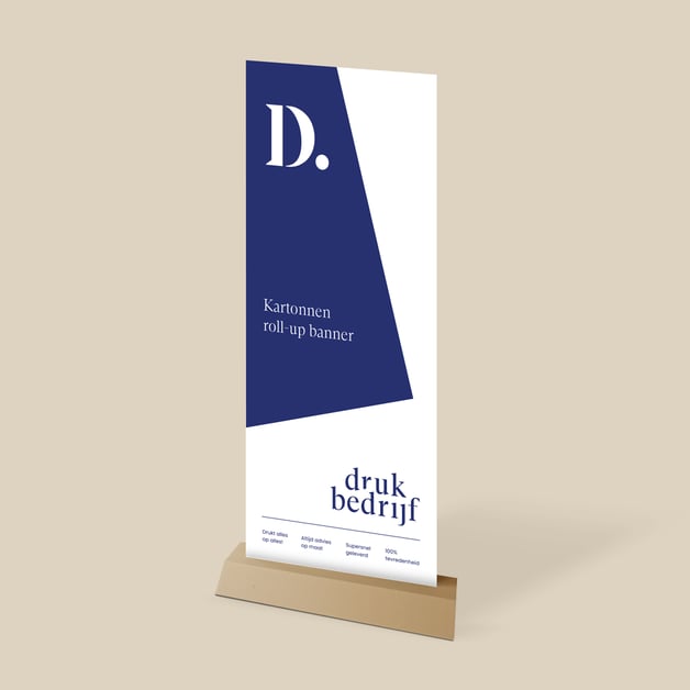 Kartonnen roll-up banner