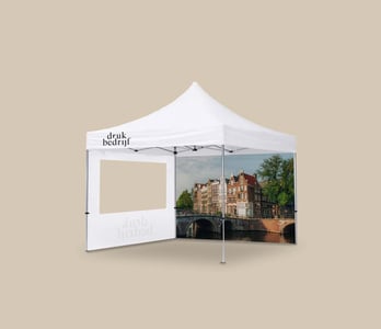 Tentwanden bedrukken met raam