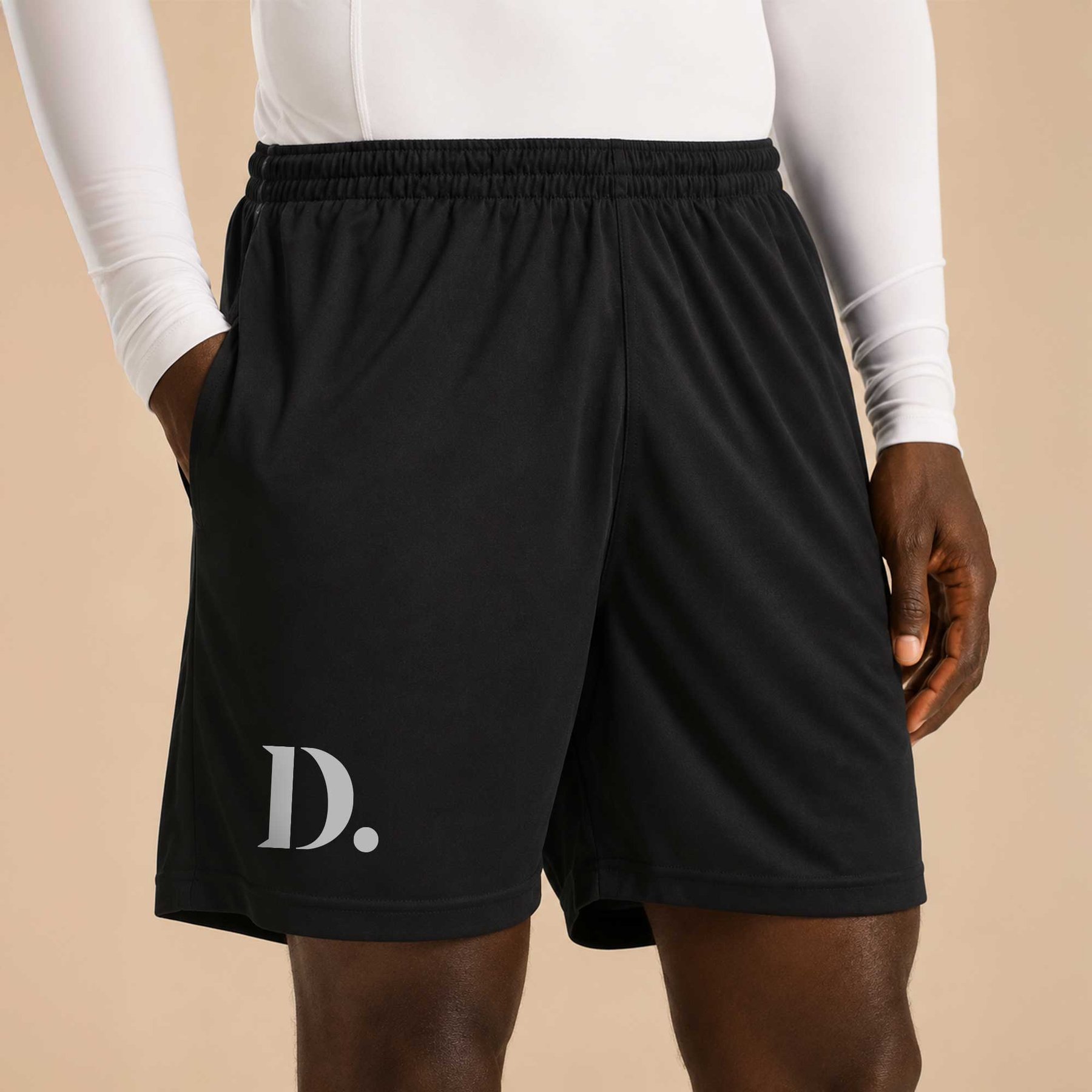 Korte zwarte sport broek
