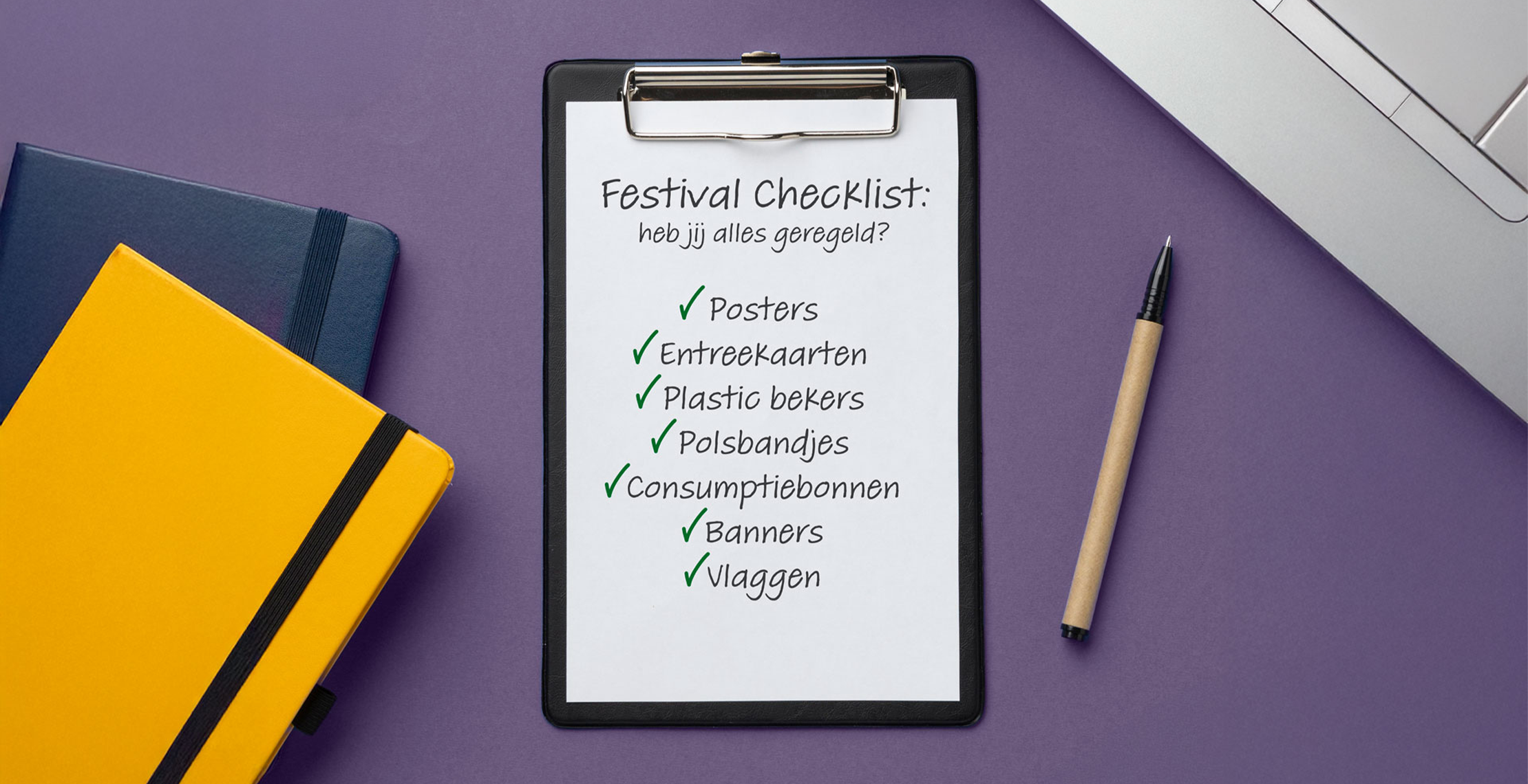 Checklist voor festival drukwerk