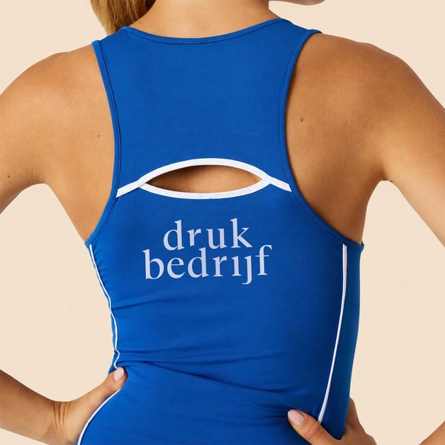 Blauwe tanktops bedrukken