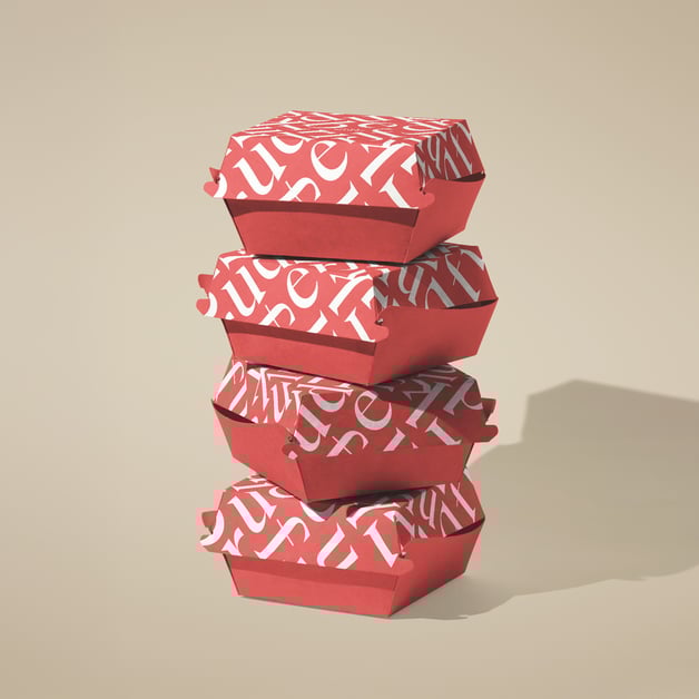 Hamburgerbakjes bedrukken met eigen logo