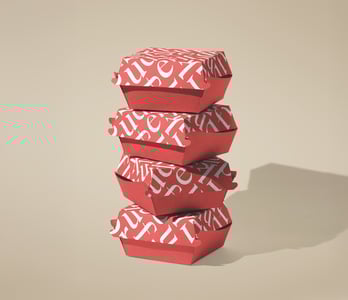 Hamburgerbakjes bedrukken met eigen logo