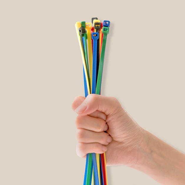 Diverse gekleurde tiewraps bestellen