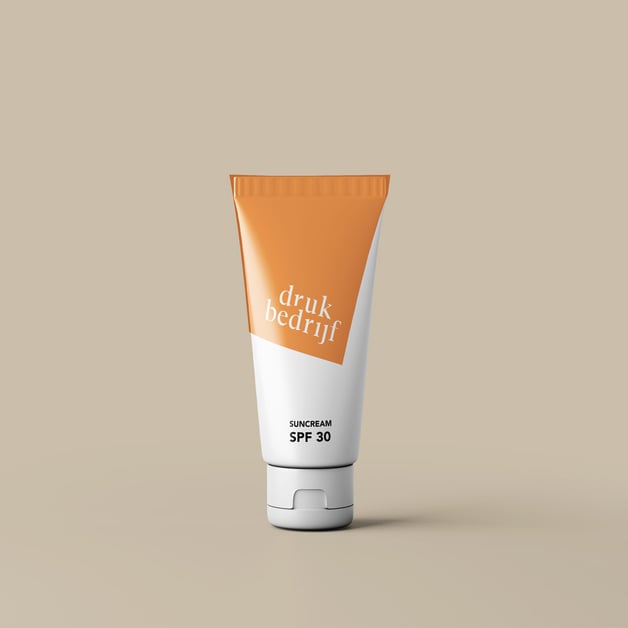 Zonnebrand met logo