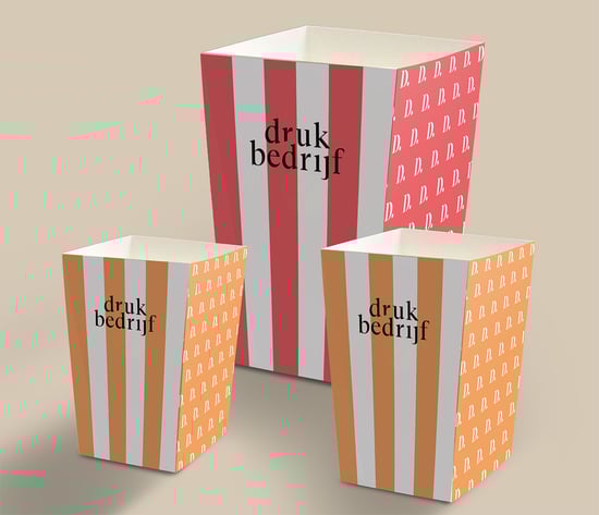 Kartonnen popcornbakjes