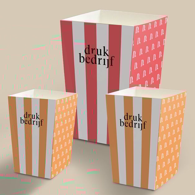 Kartonnen popcornbakjes