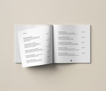 menukaart bedrukken met nietjes