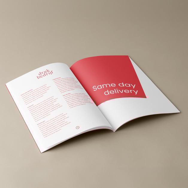 Same day brochures bedrukt met eigen ontwerp of logo
