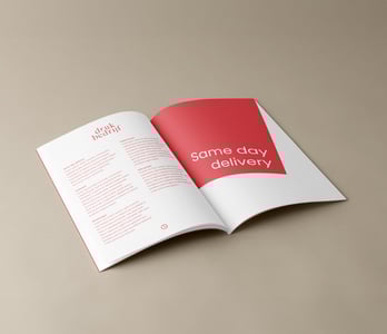 Same day brochures bedrukt met eigen ontwerp of logo