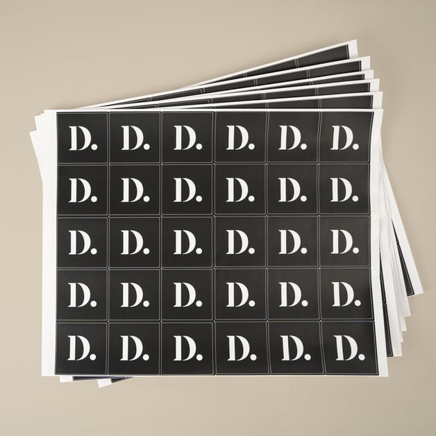 Stickers op vel met logo