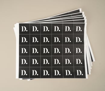 Stickers op vel met logo