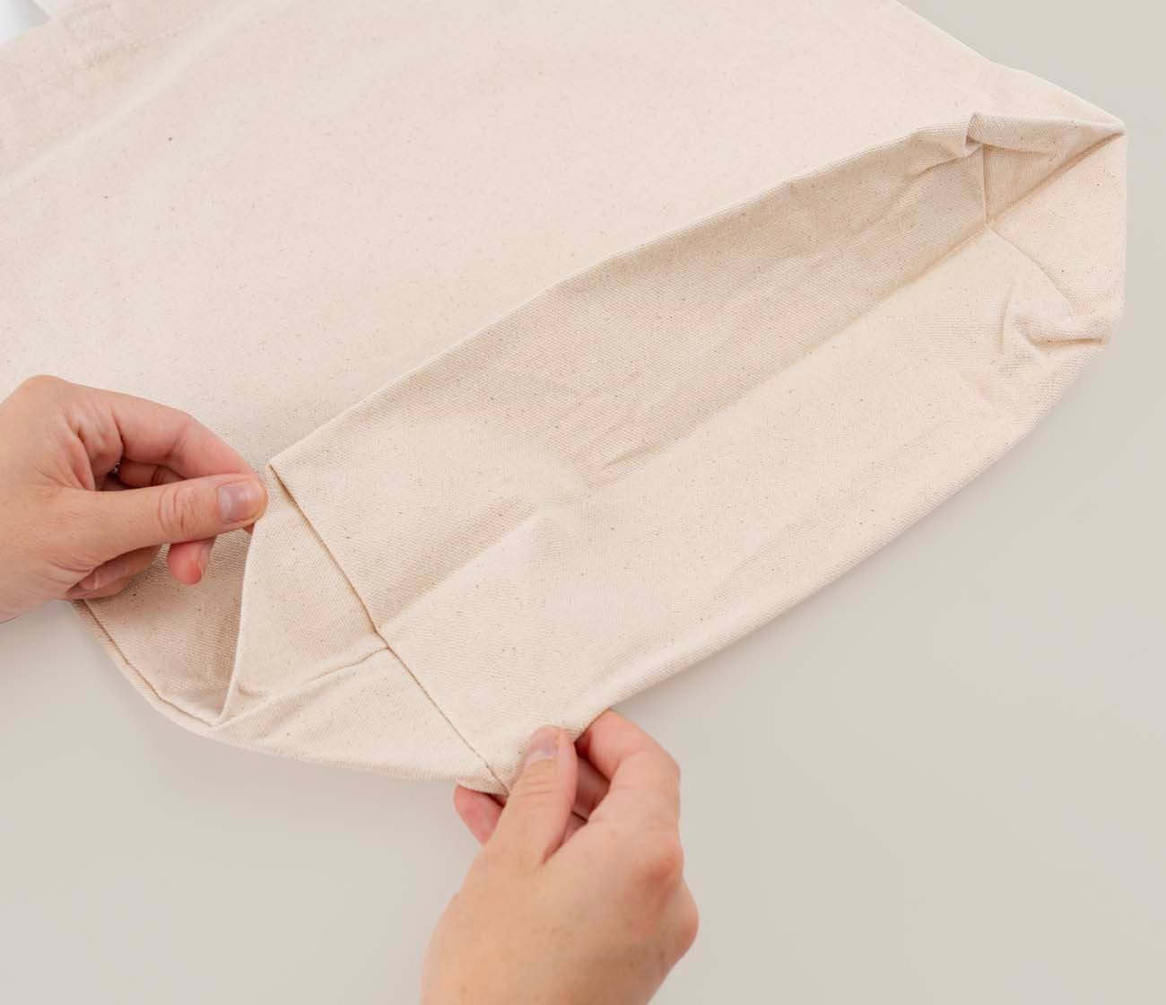 Duurzame tas met blokbodem