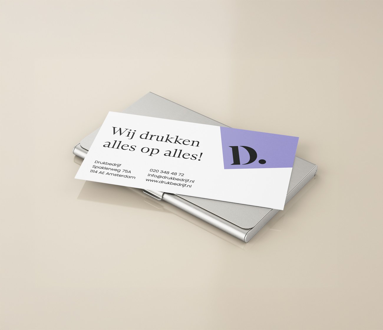 Visitekaarthouder met eigen logo bedrukken