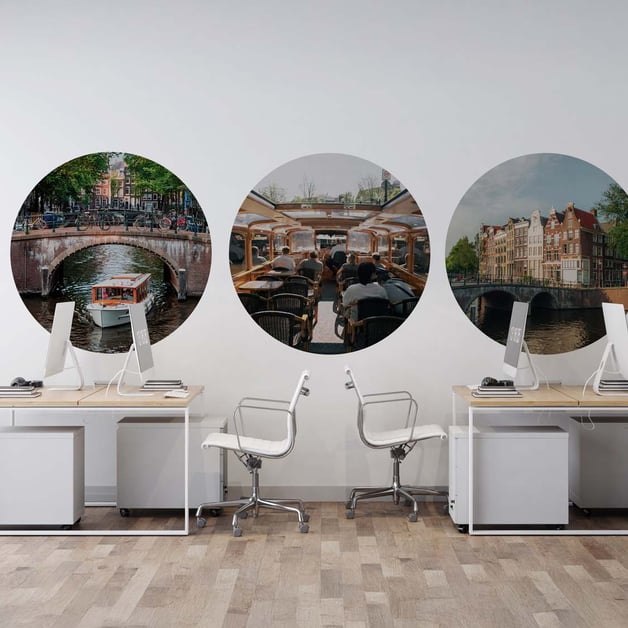 Behangcirkel bedrukt met eigen ontwerp of logo