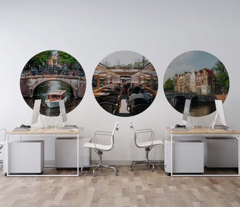 Behangcirkel bedrukt met eigen ontwerp of logo