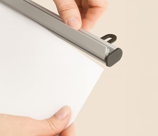 Bannerrail voor eenvoudig ophangen van banners