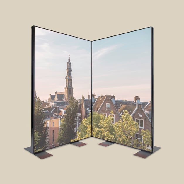 akoestische scheidingswand hoek