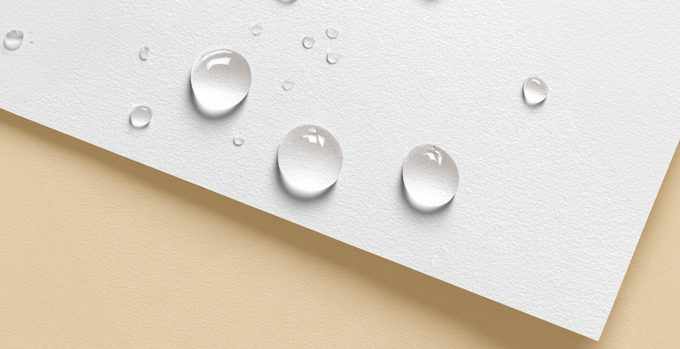 Druppels blijven op synaps papier liggen