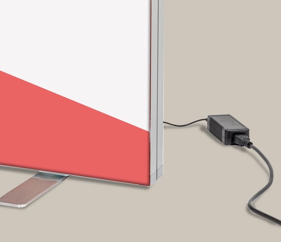 textielframe met led displays