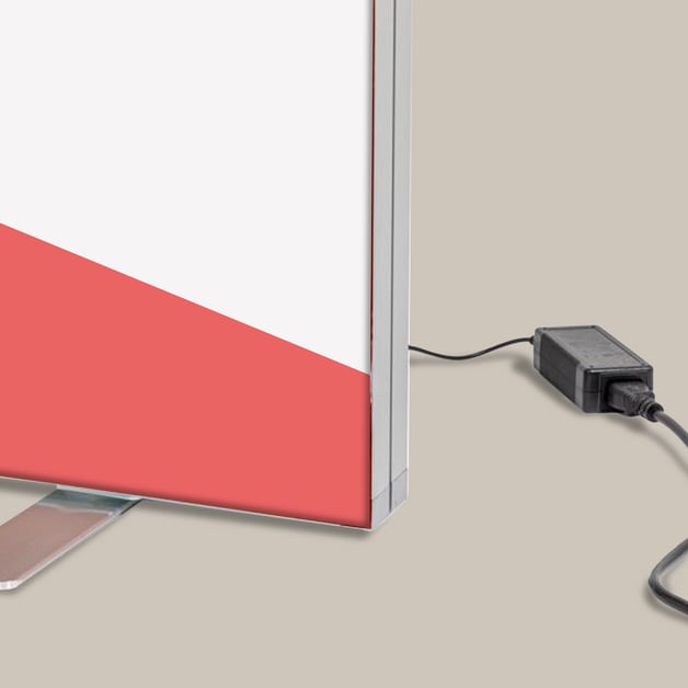 textielframe met led displays