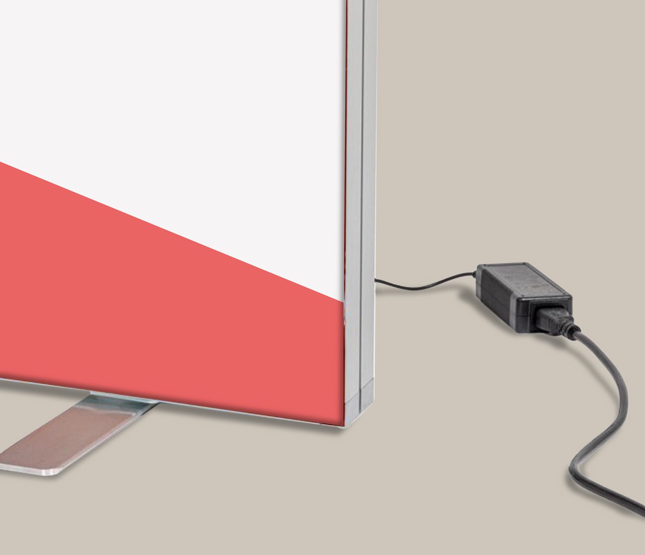 textielframe met led displays