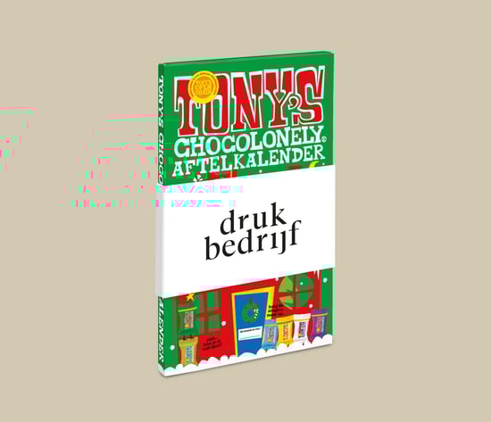 Tony's adventskalender sleeve bedrukken
