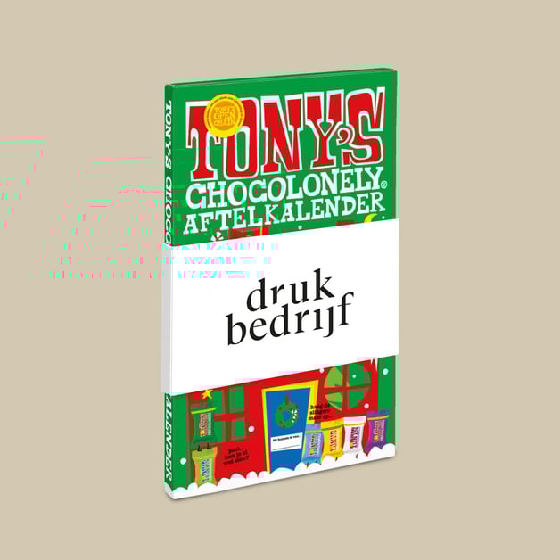 Tony's adventskalender sleeve bedrukken