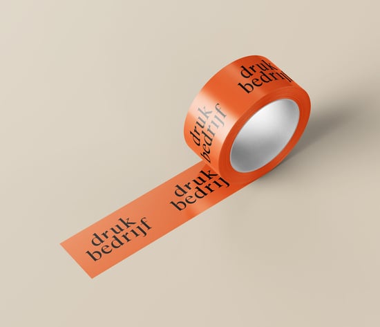 oranje tape bedrukt
